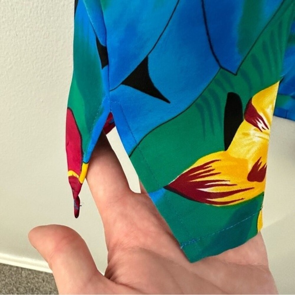 TanJay Two Piece Set Floral Short Sleeve & Button-Up Size 18 Hawaiian Vacation - Picture 9 of 12